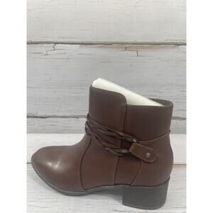 Style&Co. Boots Womens Size 6M Brown RUBYYYP Ankle Zip Faux Fur Lined Booties